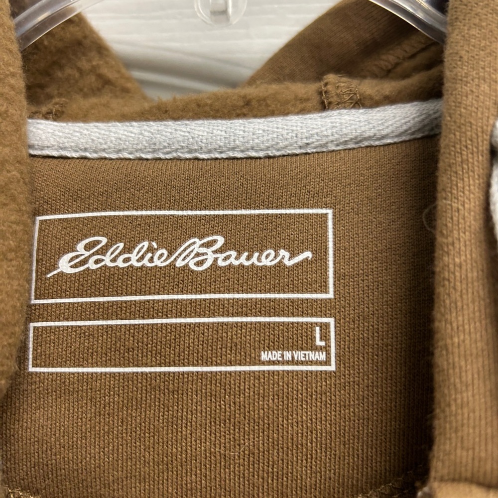 Eddie Bauer Caramel Zip Up Hoodie size Large - Picture 3 of 4